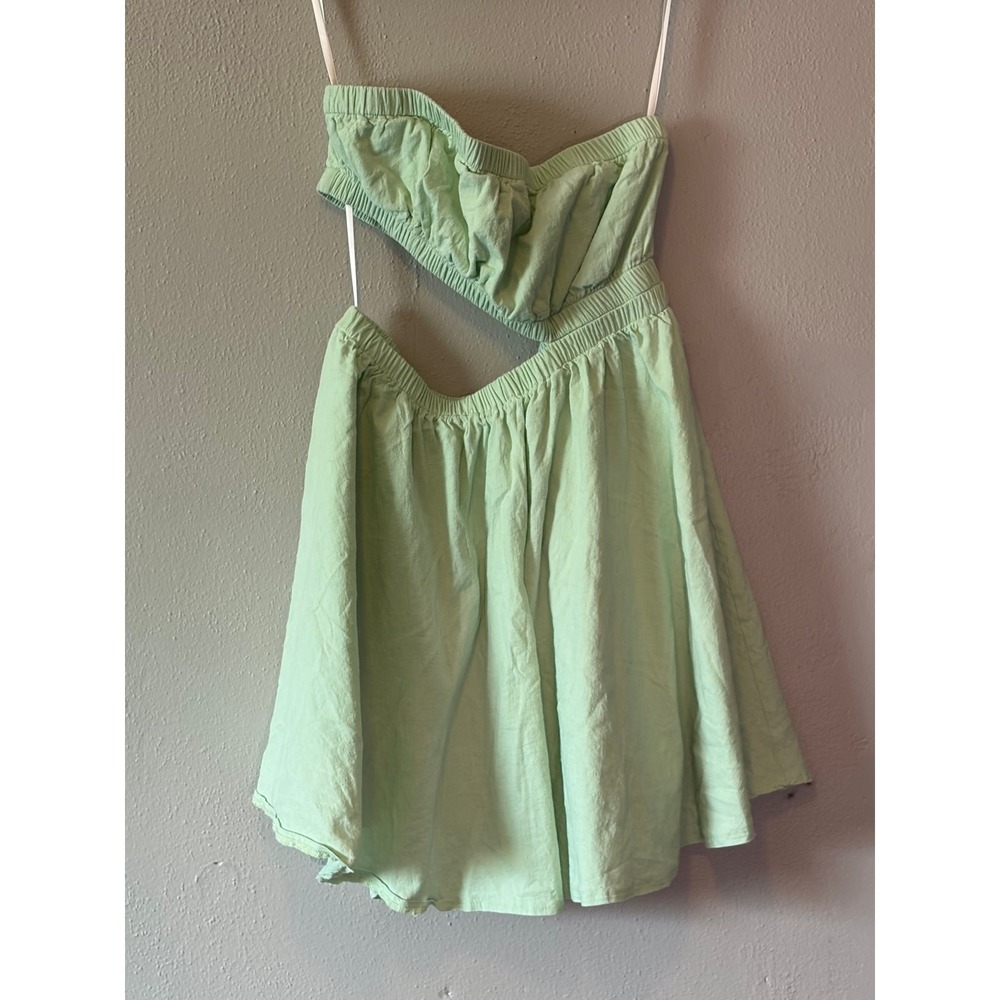 Princess Polly‎ Bright Green cut out strapless mini dress, women's 6